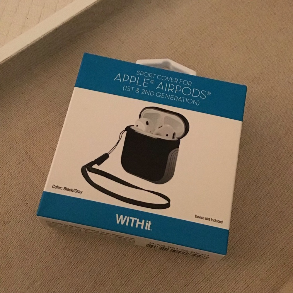 Black and Gray Protective Cover for AirPods